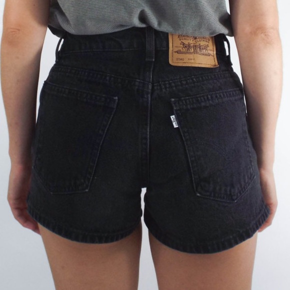 levis shorts black